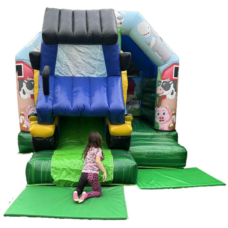 3d Tractor Slide Bouncy Castle