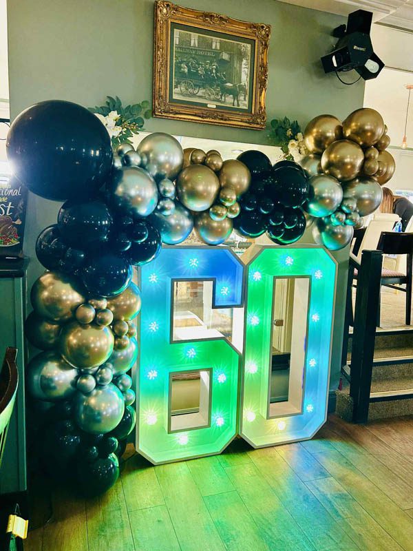 60th Birthday Balloon Display
