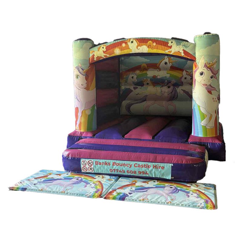 Indoor H Frame Unicorn Bouncy Castle